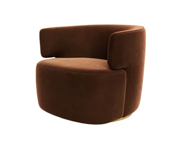 COLBY - Velvet armchair with armrests _ ANA ROQUE INTERIORS